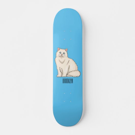 Persian cat cartoon illustration skateboard (Vorne)