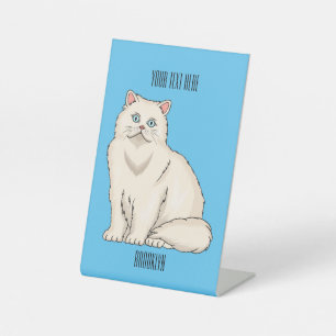 Persian cat cartoon illustration sockelschild