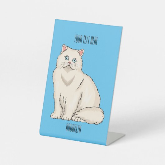 Persian cat cartoon illustration sockelschild (Vorderseite)