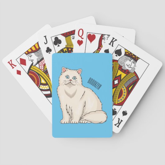 Persian cat cartoon illustration spielkarten (Rückseite)