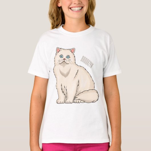 Persian cat cartoon illustration T-Shirt (Vorderseite)