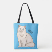Persian cat cartoon illustration tasche (Rückseite)