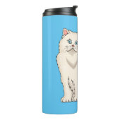 Persian cat cartoon illustration thermosbecher (Nach links gedreht)