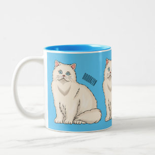 Persian cat cartoon illustration zweifarbige tasse