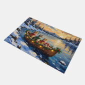 Persian Cat Christmas Boat Holiday Fußmatte (Schrägansicht)