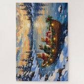 Persian Cat Christmas Boat Holiday Puzzle (Vertikal)