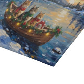 Persian Cat Christmas Boat Holiday Schneidebrett (Ecke)
