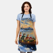 Persian Cat Christmas Boat Holiday Schürze (Getragen)