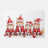 Persian Cat Christmas Dress Santa Hat Fußmatte (Vorderseite)