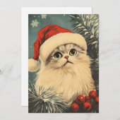 Persian Cat Christmas Feiertagskarte (Vorne/Hinten)