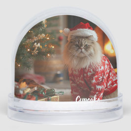 Persian Cat Christmas Personalisiert Double Side Schneekugeln