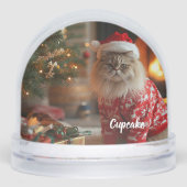 Persian Cat Christmas Personalisiert Double Side Schneekugeln (Vorderseite)