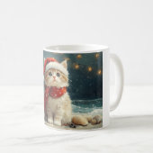Persian Cat Christmas Vintag Beach Kaffeetasse (VorderseiteRechts)