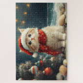 Persian Cat Christmas Vintag Beach Puzzle (Vertikal)