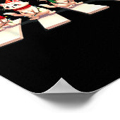 Persian Cat Crossing Road Xmas Poster (Ecke)