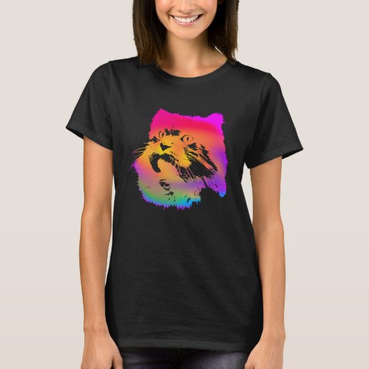 Persian Cat Cute Rainbow Cats Graphic Kitten T-Shirt (Vorderseite)