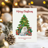 Persian Cat Family Christmas Feiertagskarte