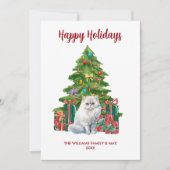 Persian Cat Family Christmas Feiertagskarte (Vorderseite)