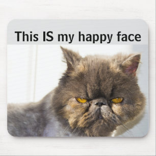 PERSIAN CAT FAPPY FACE Mousepad