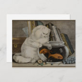 Persian Cat Fishing Postkarte (Vorne/Hinten)