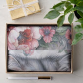Persian Cat Floral Watercolor Art Seidenpapier (Geschenk)