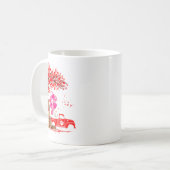 Persian Cat Heart Tree Valentines Day Kaffeetasse (Vorderseite Links)