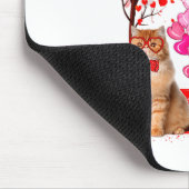 Persian Cat Heart Tree Valentines Day Mousepad (Ecke)