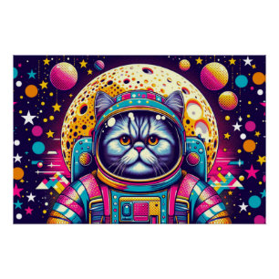 PERSIAN CAT LOST IN SPACE POSTER