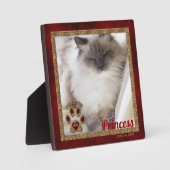 Persian Cat Memorial Foto Fotoplatte (Vorderseite)