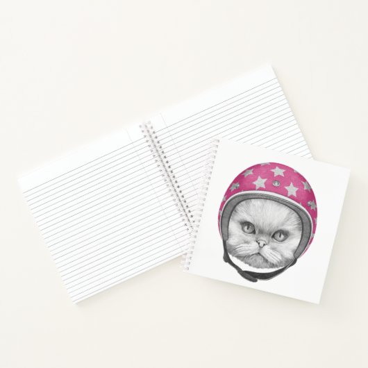 Persian Cat Motorrad Rider Notizblock (Innenseite)