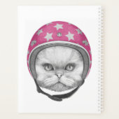 Persian Cat Motorrad Rider Planer (Rückseite)