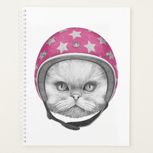 Persian Cat Motorrad Rider Planer (Vorderseite)