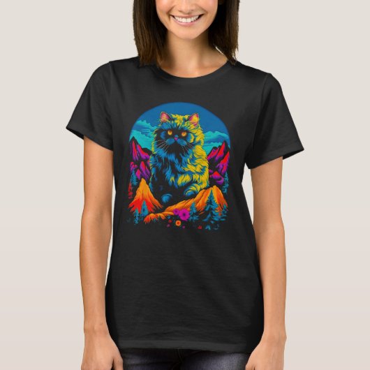 Persian Cat Mountain T-Shirt (Vorderseite)