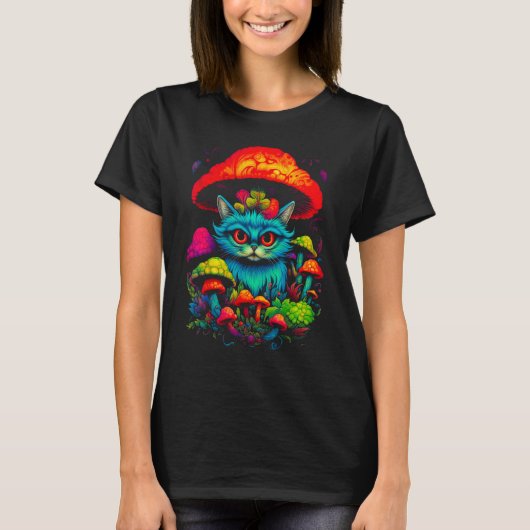 Persian Cat Mushroom T-Shirt (Vorderseite)