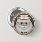 Persian Cat Nurse Button (Vorne & Hinten)