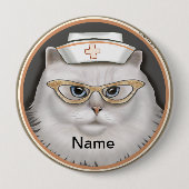 Persian cat nurse  button (Vorderseite)