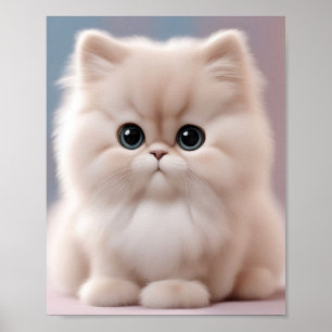 Persian Cat Playful Kitten Poster