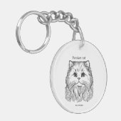 Persian Cat Portrait Schlüsselanhänger (Vorderseite links)