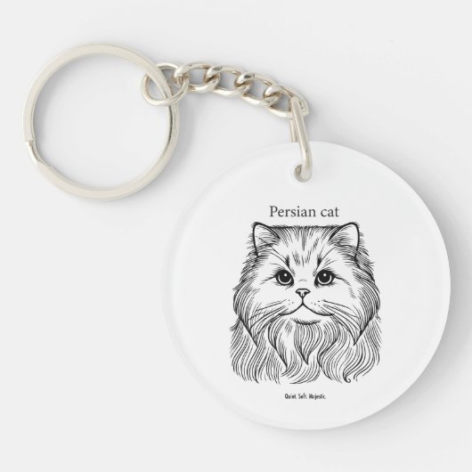 Persian Cat Portrait Schlüsselanhänger (Vorderseite)