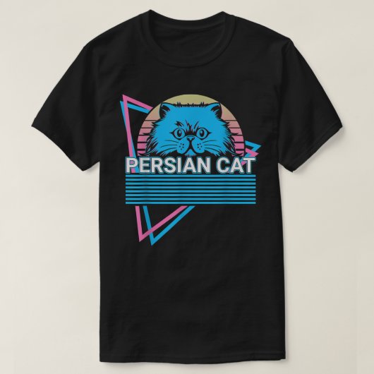 Persian Cat Retro T-Shirt (Design vorne)