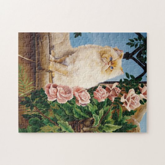 Persian Cat Rose Dryad Puzzle (Horizontal)