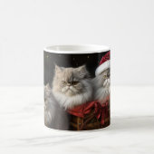Persian Cat Snowy Sleigh Weihnachtsdekor Kaffeetasse (Mittel)