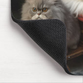 Persian Cat Snowy Sleigh Weihnachtsdekor Mousepad (Ecke)