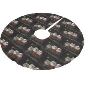 Persian Cat Snowy Sleigh Weihnachtsdekor Polyester Weihnachtsbaumdecke (Schrägansicht)