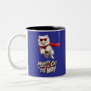 Persian Cat Superhero Zweifarbige Tasse