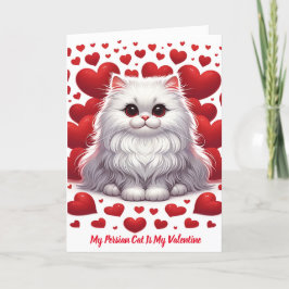 Persian Cat Valentine Purr Feiertagskarte