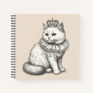 Persian Cat Wearing Crown Royal  Notizblock