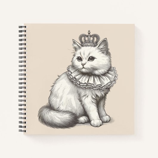Persian Cat Wearing Crown Royal  Notizblock (Vorderseite)