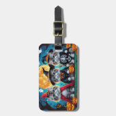 Persian Cats Pumpkin Halloween Funny Gepäckanhänger (Vorderseite vertikal)