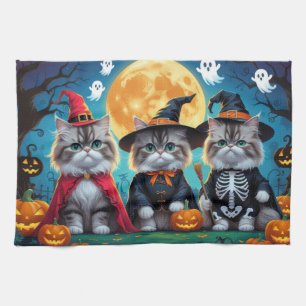 Persian Cats Pumpkin Halloween Funny Geschirrtuch